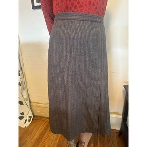 Vintage straight pleated skirt